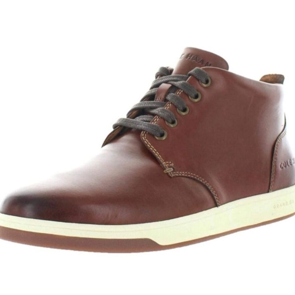 Cole Haan Men's Vartan 2.0 Midcut Brown Leather Sneaker Boot Size 12M